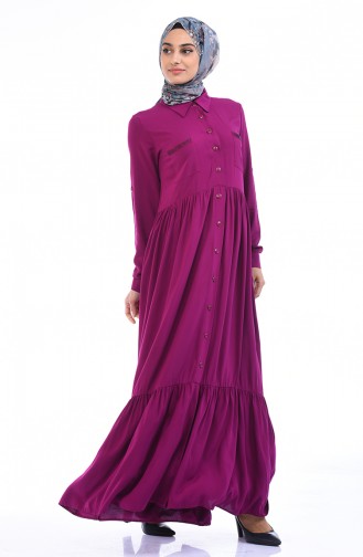 Plum Hijab Dress 99208-02