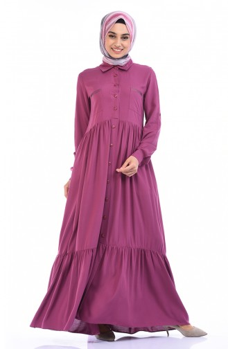 Dusty Rose Hijab Dress 99208-04