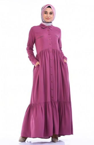 Dusty Rose Hijab Dress 99208-04