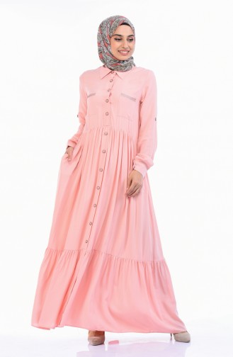 Powder Hijab Dress 99208-05