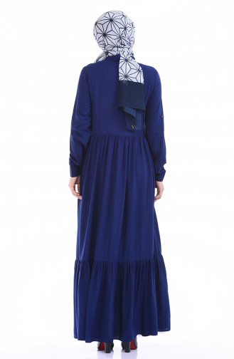 Light Navy Blue Hijab Dress 99208-06