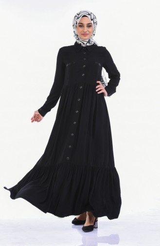 Black Hijab Dress 99208-07