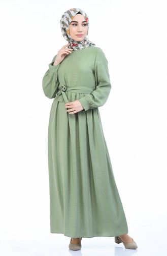 Green Almond Hijab Dress 0006-04