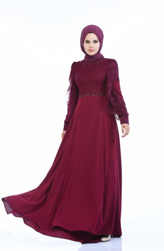 Spitzen Abendkleid 7028-01 Zwetschge 7028-01