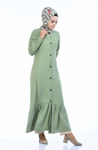 Unreife Mandelgrün Hijab Kleider 0002-04