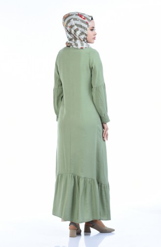 Green Almond Hijab Dress 0002-04