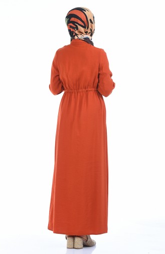 Brick Red Hijab Dress 0003-02