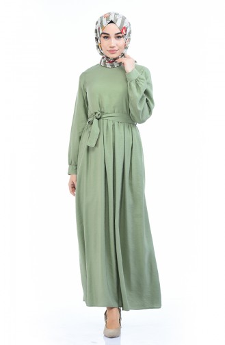 Green Almond Hijab Dress 0006-04