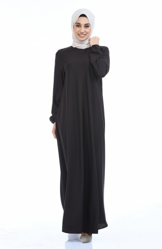 Brown Hijab Dress 4141-14