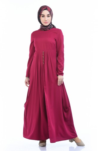 Fuchsia Hijab Kleider 8000-01