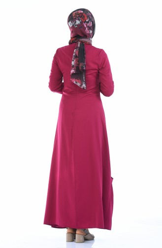 Fuchsia Hijab Kleider 8000-01