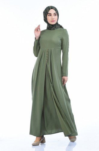 Khaki Hijab Kleider 8000-03