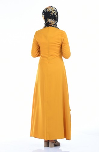 فستان أصفر خردل 8000-05