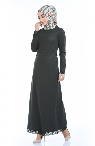 Green Hijab Dress 4014-04