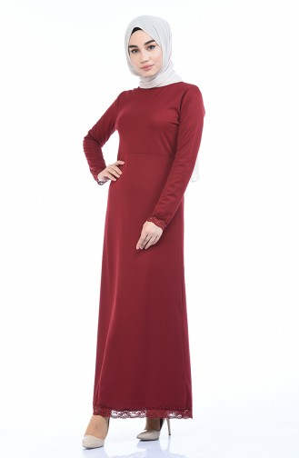 فستان أحمر كلاريت 4014-05