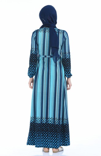 Blue Hijab Dress 4791L-01