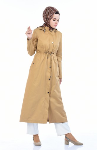 Trench Coat a Capuche 6827-01 Camel 6827-01