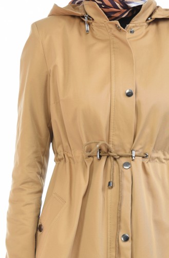 Trench Coat a Capuche 6827-01 Camel 6827-01