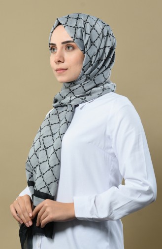 Châle Coton a Motifs 26013-05 Gris 26013-05