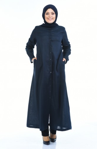 Navy Blue Abaya 0383-01