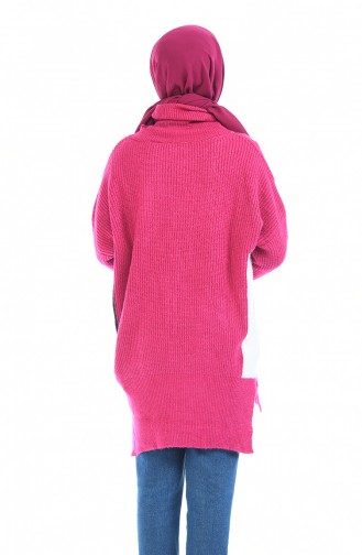 Pull Tricot avec Poches 1474-01 Fushia 1474-01