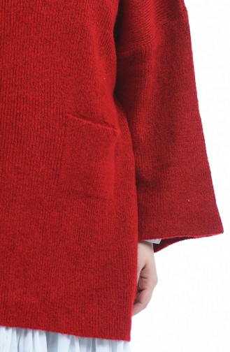Pull Tricot Col Roulé 1476-01 Rouge 1476-01