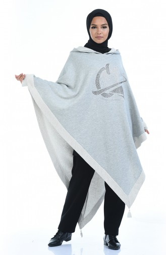 Gray Poncho 1107-01