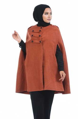 Ziegelrot Poncho 1483-02