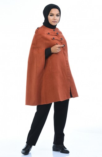 Ziegelrot Poncho 1483-02