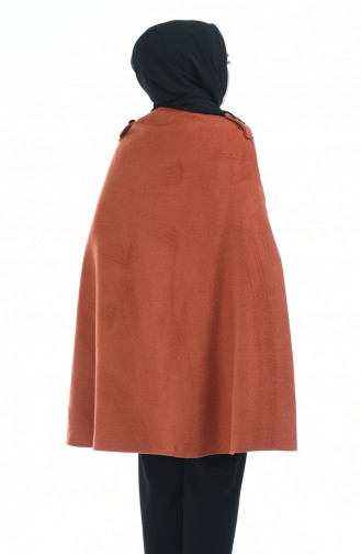 Ziegelrot Poncho 1483-02