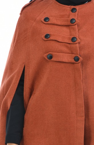 Ziegelrot Poncho 1483-02
