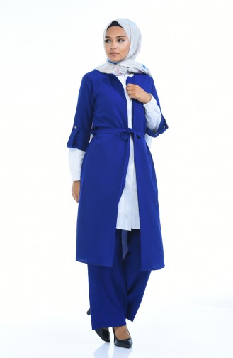 Ensemble Deux Pieces Cape Pantalon 1199-13 Bleu Roi 1199-13