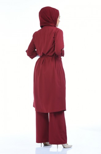 Coat Pants Double Suit 1199-14 Burgundy 1199-14