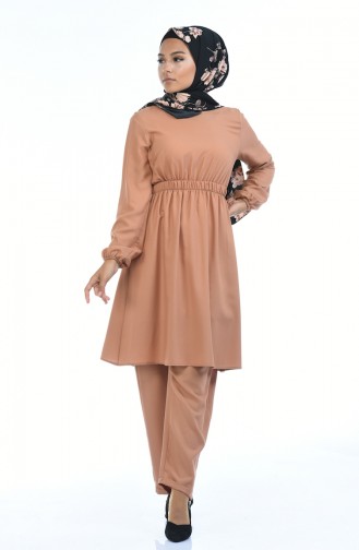 Elastic Tunic Trousers Double Suit 6023-02 Caramel 6023-02