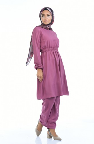 Elastic Tunic Trousers Double Suit 6023-04 Dark Rose Dry 6023-04