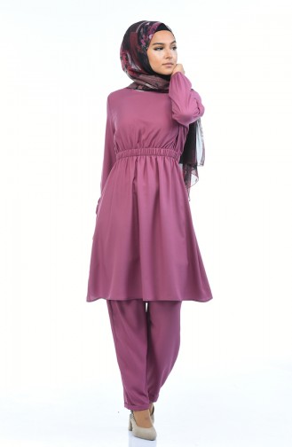 Elastic Tunic Trousers Double Suit 6023-04 Dark Rose Dry 6023-04