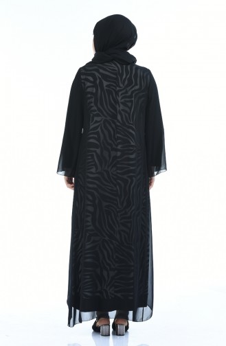 Schwarz Hijab-Abendkleider 5940-03