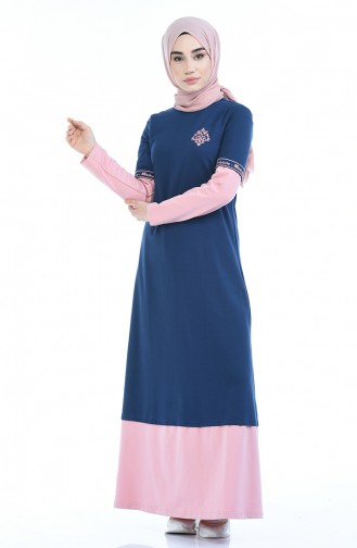 Pink Hijab Dress 4066-01