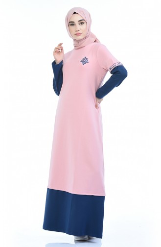 Pink Hijab Dress 4066-02