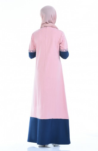 فستان وردي 4066-02