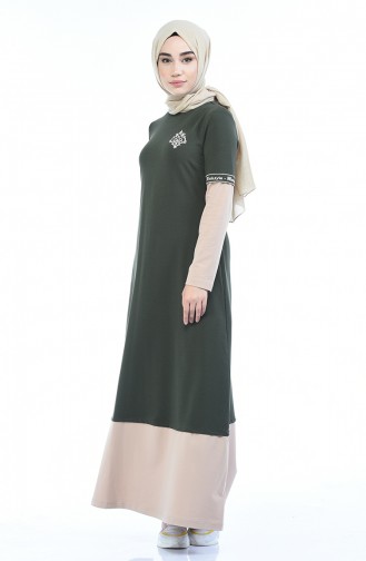 فستان كاكي 4066-06