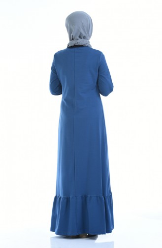 Indigo Hijab Dress 4077-02