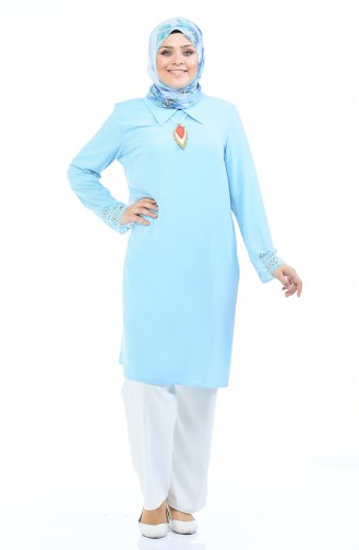 Tunique avec Collier Coupe Laser 6Y6675300-02 Bleu 6Y6675300-02