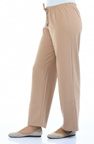 Pantalon Taille élastique 2071B-01 Café au Lait 2071B-01