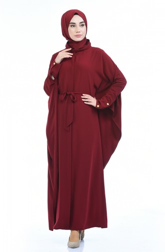 Claret Red Abaya 1075-02