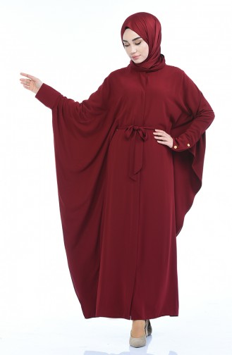 Claret red Abaya 1075-02