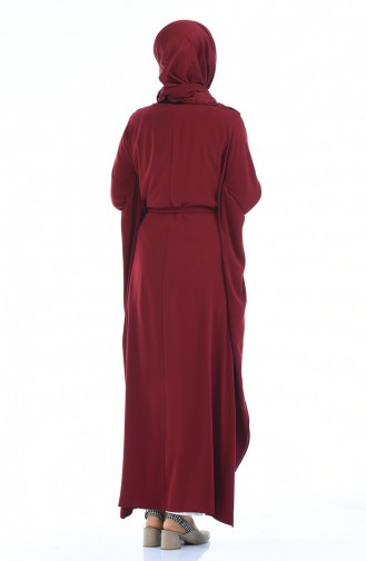 Claret Red Abaya 1075-02