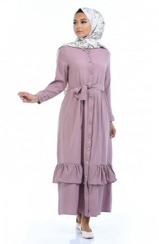 Beige-Rose Hijab Kleider 5790-02