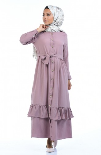 Beige-Rose Hijab Kleider 5790-02