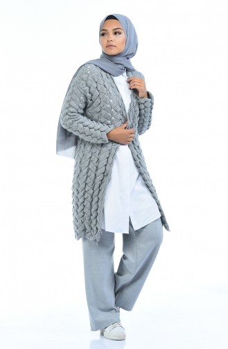 Gilet Tricot 1481-01 Gris 1481-01